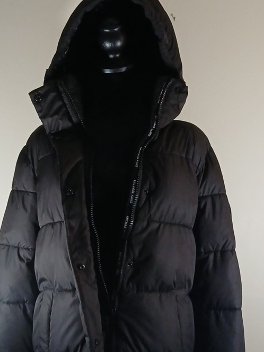 Michael Kors Black Hooded Puffer Jacket